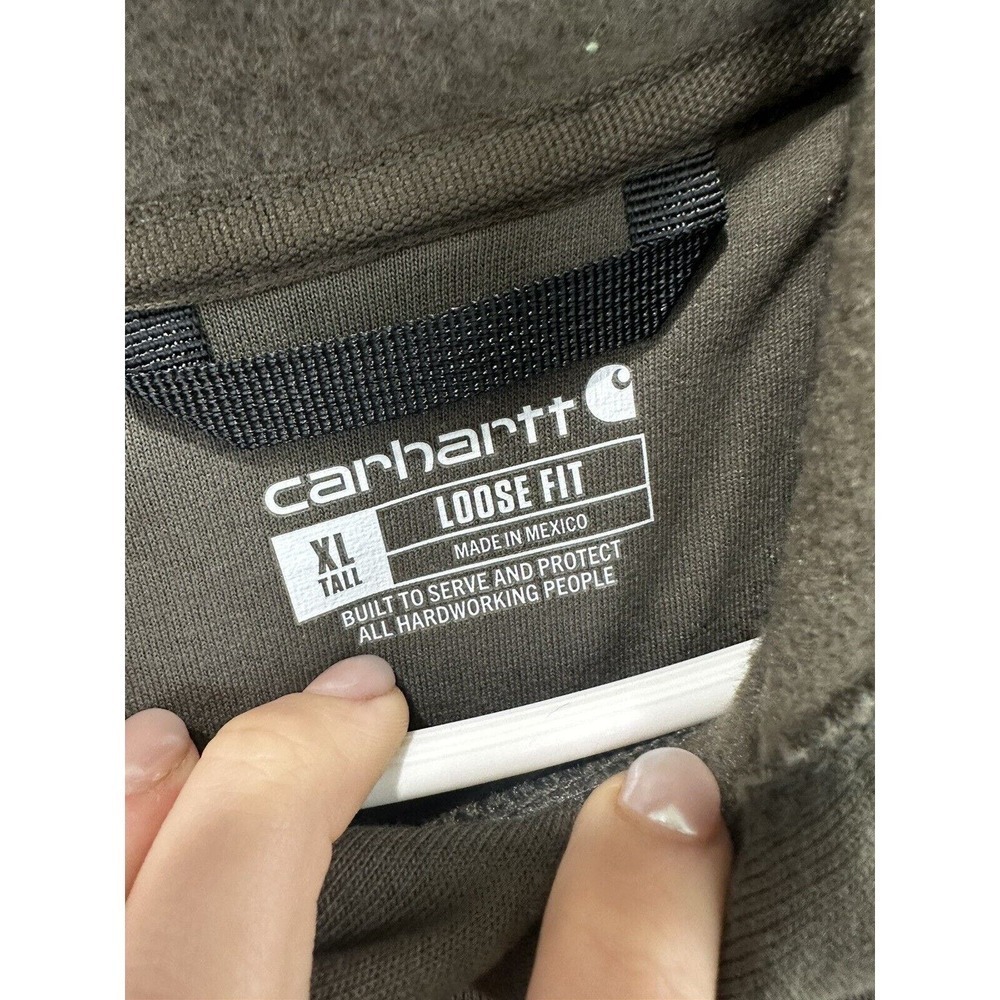 CARHARTT Men's Loose Fit Midweight Logo Sleeve Sweatshirt Black Size XL … - Picture 6 of 7